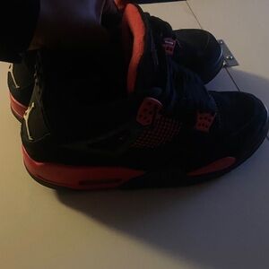 Jordan Black and Red Athletic Shoes